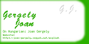 gergely joan business card